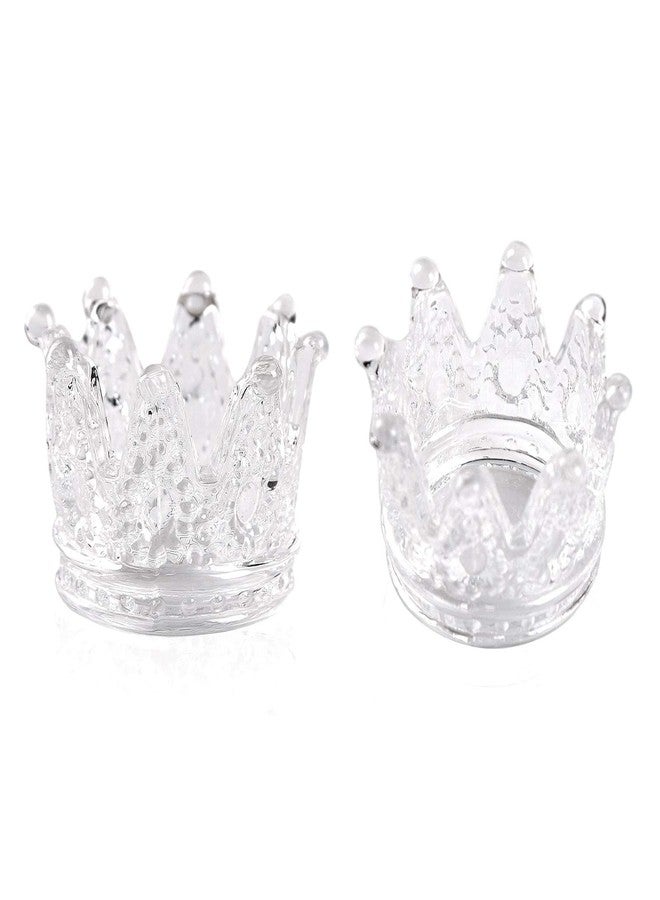KADS 2 PCS Crown Nair Art Acrylic Liquid Powder Glass Dappen Dish Cup Nails Art Pen Holder Nail Crystal Bowl Dapping Dish Glass Crystal Cup - Image 1